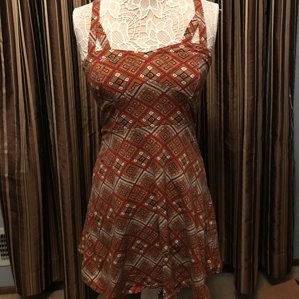 FOREVER 21 orange and Brown Dress